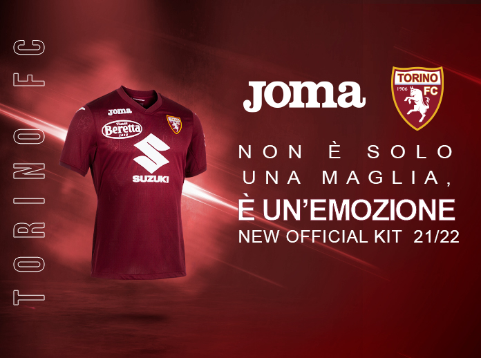 Parecer impacto comerciante Joma y Torino F.C. presentan las nuevas equipaciones para la temporada  2021/2022 - Joma World