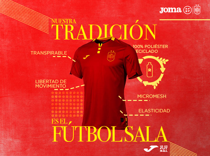Equipación oficial de la española de fútbol - Joma