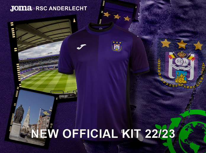 Camisola Joma RSC Anderlecht Primera Equipación 2022-2023 Roxo