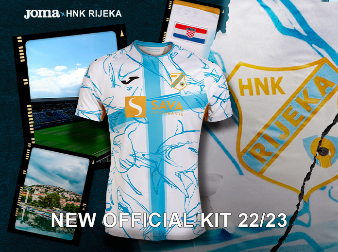 Perforar Aplastar silbar La nueva camiseta de Rijeka 22/23, renovada completamente por Joma