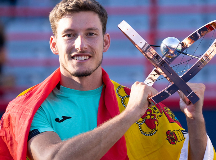 Pablo Carreño levantando el trofeo de su primer Masters 1000