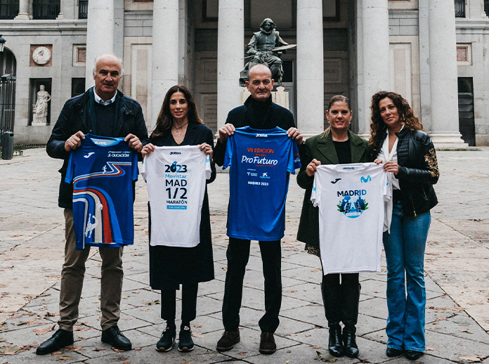 Las camisetas para el Movistar Madrid Medio Maratón y ProFuturo.