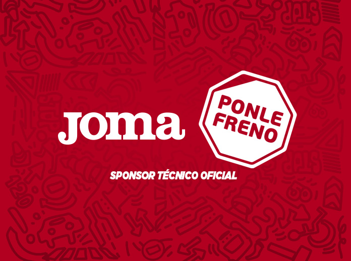 Logotipos de Joma y de la carrera Ponle Freno.