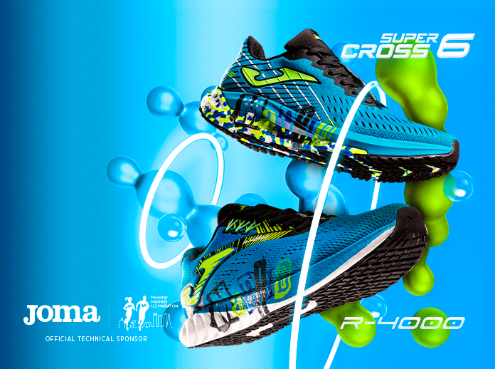 Zapatillas Supercross y R.4000 de Joma para la Movistar Madrid 1/2 Maratón 2023.