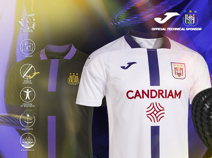 Camisetas 2023/2024 de la segunda y tercera equipación del RSC Anderlecht.