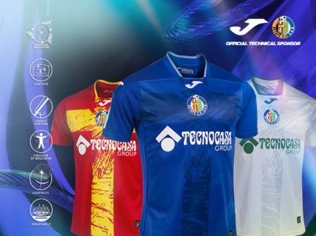 Las nuevas camisetas del Getafe 2023/2024 elaboradas por Joma.