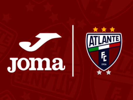 Emblemas de Joma y del Atlante FC.