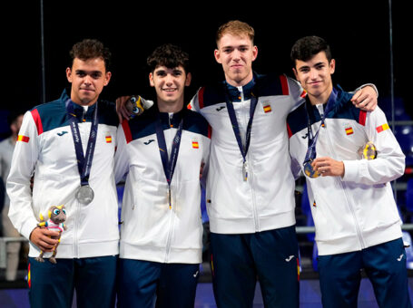 Medallistas españoles en la categoría de pádel en los Juegos Europeos 2023.