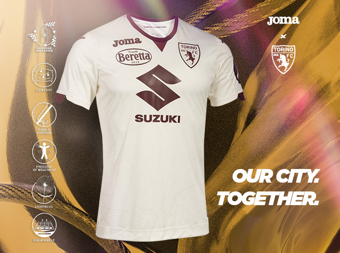 Camiseta Joma Torino Primera Equipación 2023-2024 Burdeos - Fútbol