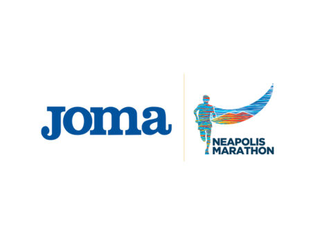 Logotipo de Joma y del Neapolis Marathon 2023.
