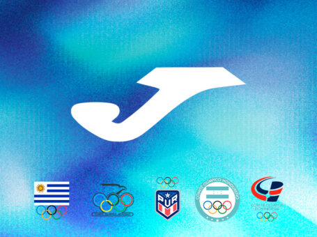 Logotipos de la marca y de los comités que visten Joma en los Juegos Panamericanos 2023.