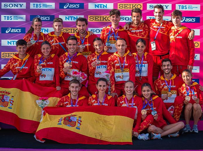 Atletas españoles en el Mundial de Marcha 2024.
