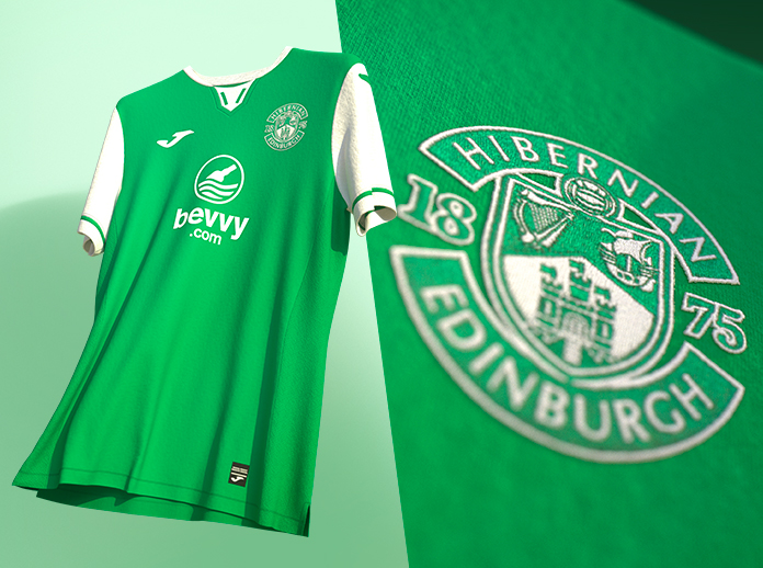 Primera equipación del Hibernian FC 2024/2025.