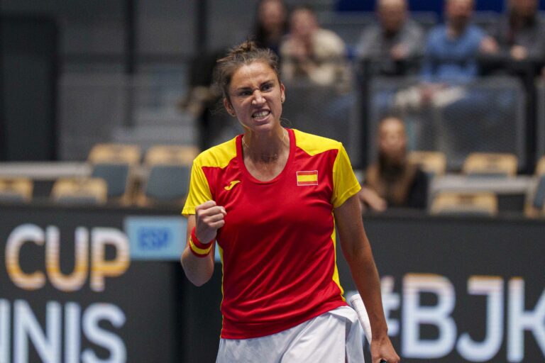 Sara Sorribes en la clasificación para la Billie Jean King Cup 2025
