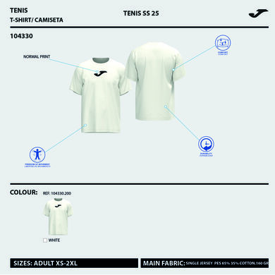 Camiseta manga corta hombre Challenge blanco