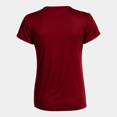 Shirt short sleeve woman Combi burgundy