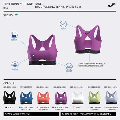 Sujetador deportivo mujer Iconic violeta