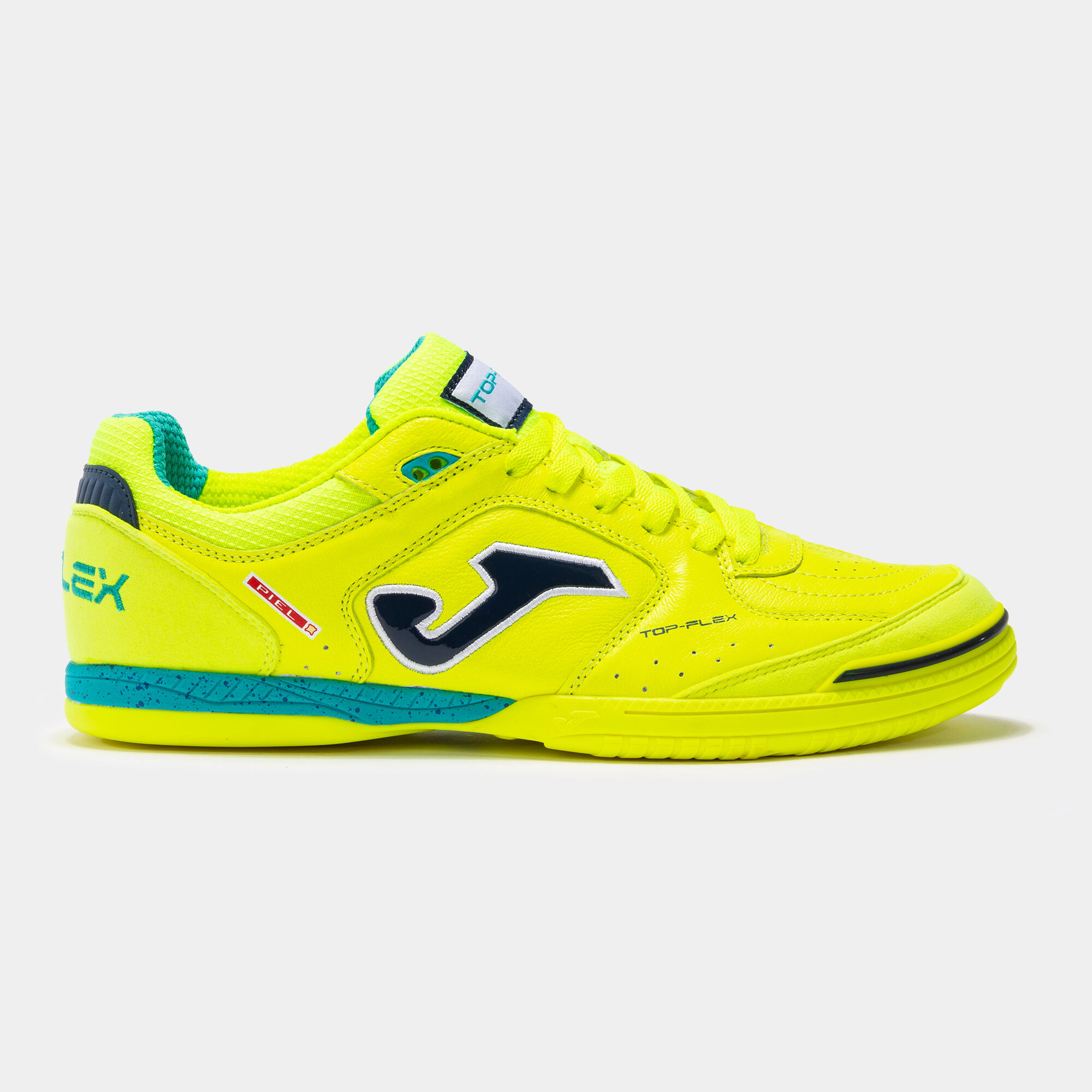 col china aire Facturable Futsal shoes Top Flex 23 indoor fluorescent yellow navy blue | JOMA®