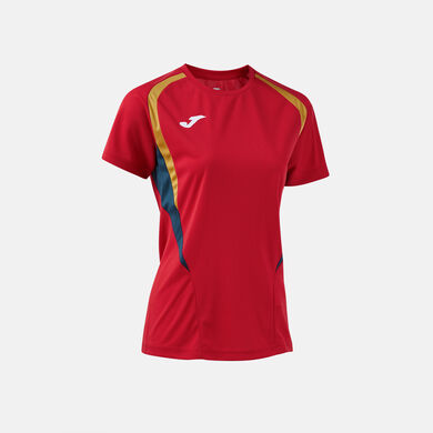 Camiseta manga corta mujer Championship 20 rojo dark navy
