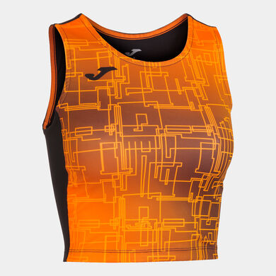 Tank-top woman Elite VIII black orange