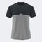 Camiseta manga corta hombre California negro gris melange
