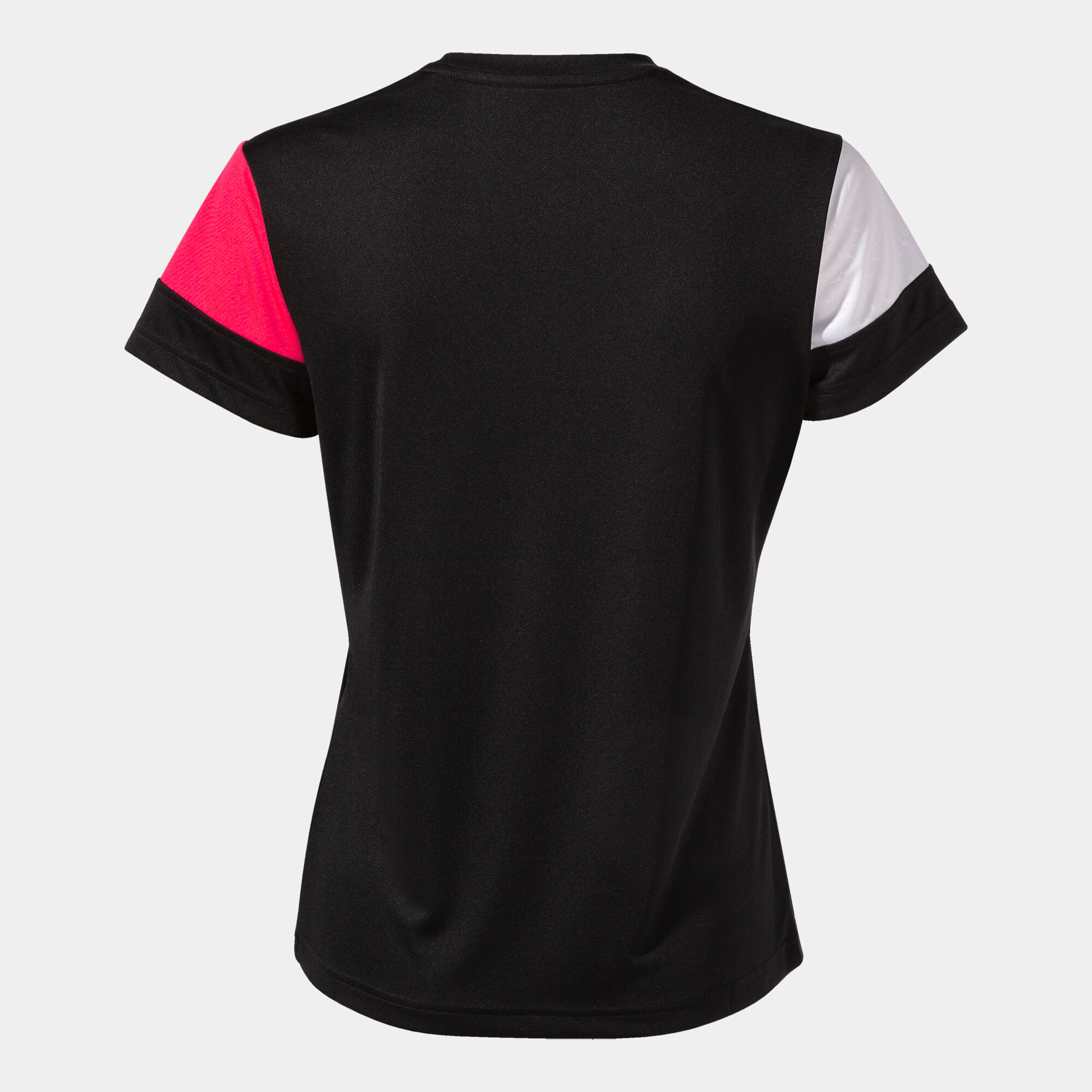 Camiseta manga corta mujer Crew V negro rosa