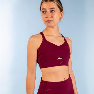 Sutien sportiv damă Core bordo