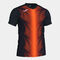 Camiseta manga corta hombre Olimpia negro naranja