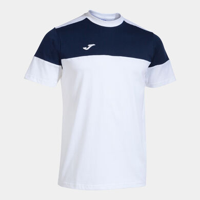 Camiseta manga corta hombre Crew V blanco marino