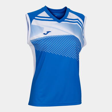 T-SHIRT DE ALÇA MULHER SUPERNOVA II AZUL ROYAL BRANCO