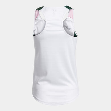 Sleeveless t-shirt woman Montreal white green