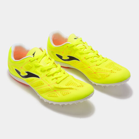 Zapatillas running 6729 Spikes clavos unisex amarillo