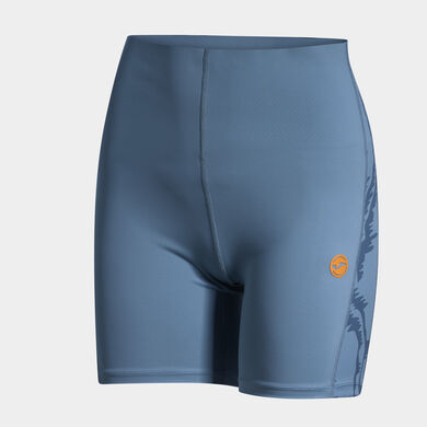 Mallas cortas mujer Indoor Gym azul naranja