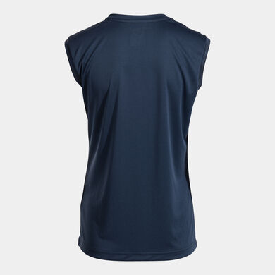 Camiseta sin mangas mujer Championship VIII dark navy amarillo