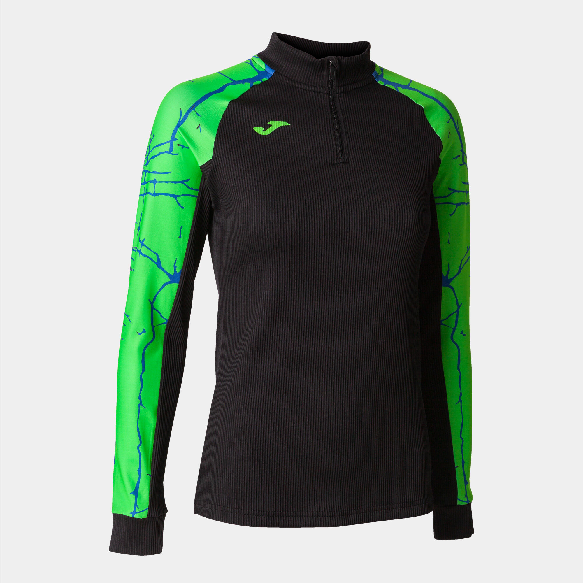 Sudadera mujer Elite IX negro verde fluor