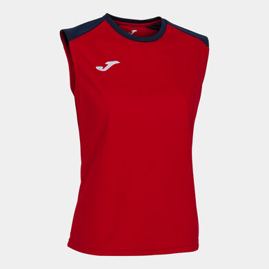 Canottiera donna Eco Championship rosso blu navy
