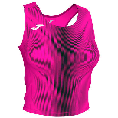 Top mujer Olimpia rosa flúor negro