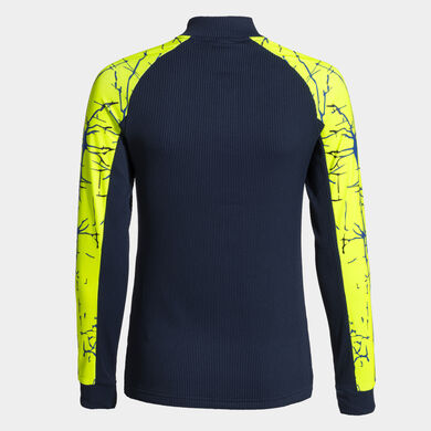 Sudadera mujer Elite IX marino amarillo flúor