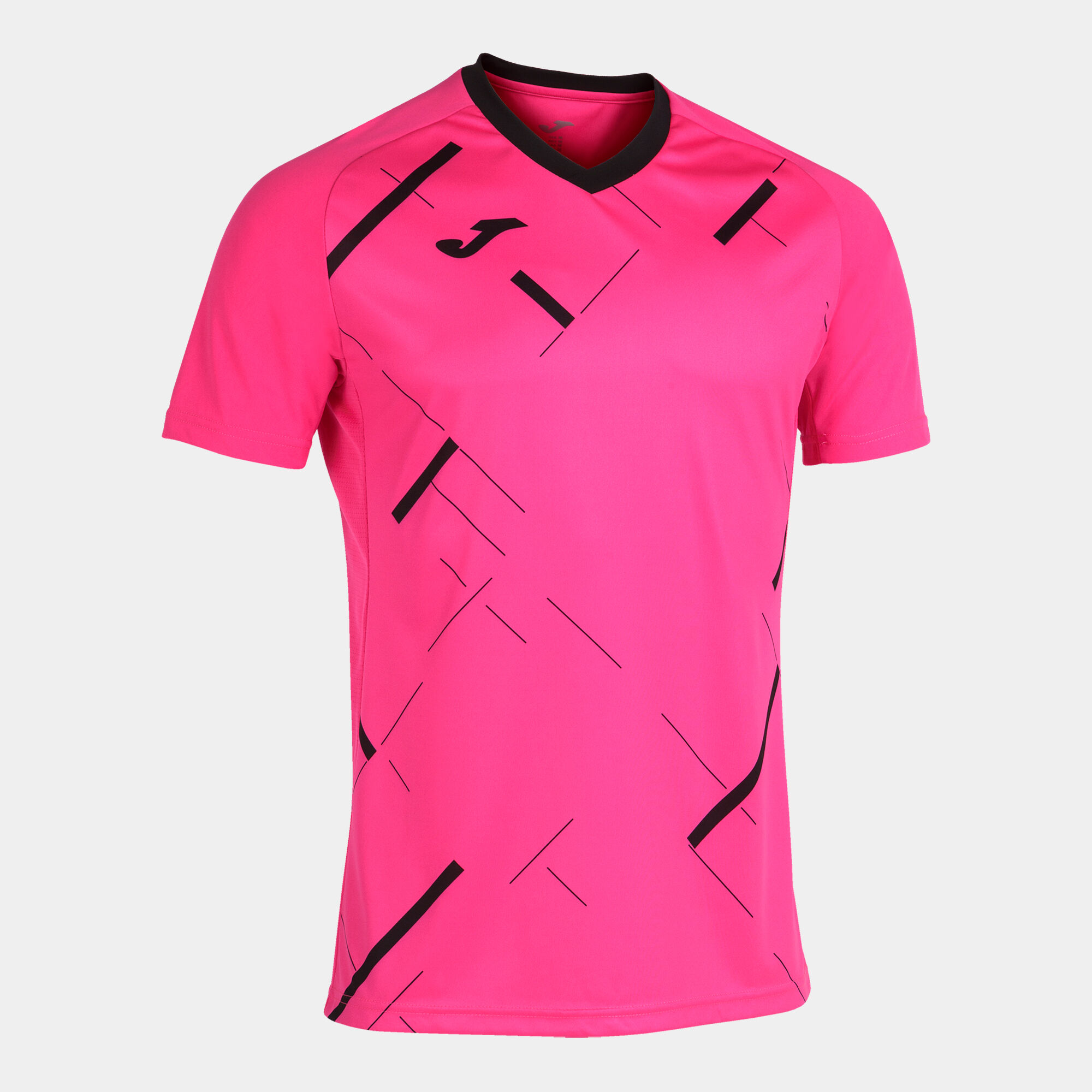 MAILLOT MANCHES COURTES HOMME TIGER III ROSE FLUO NOIR