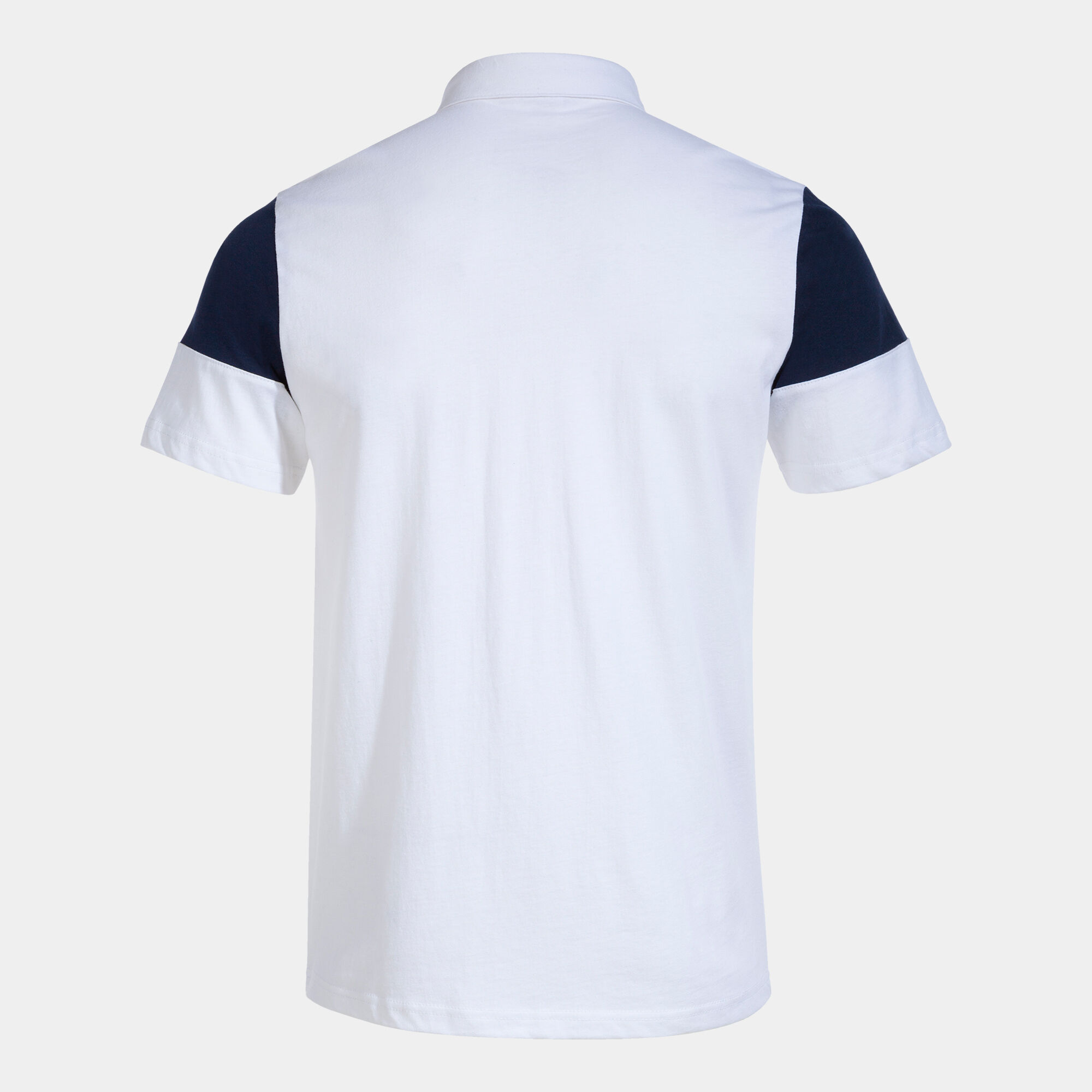 Polo shirt short-sleeve man Crew V white navy blue