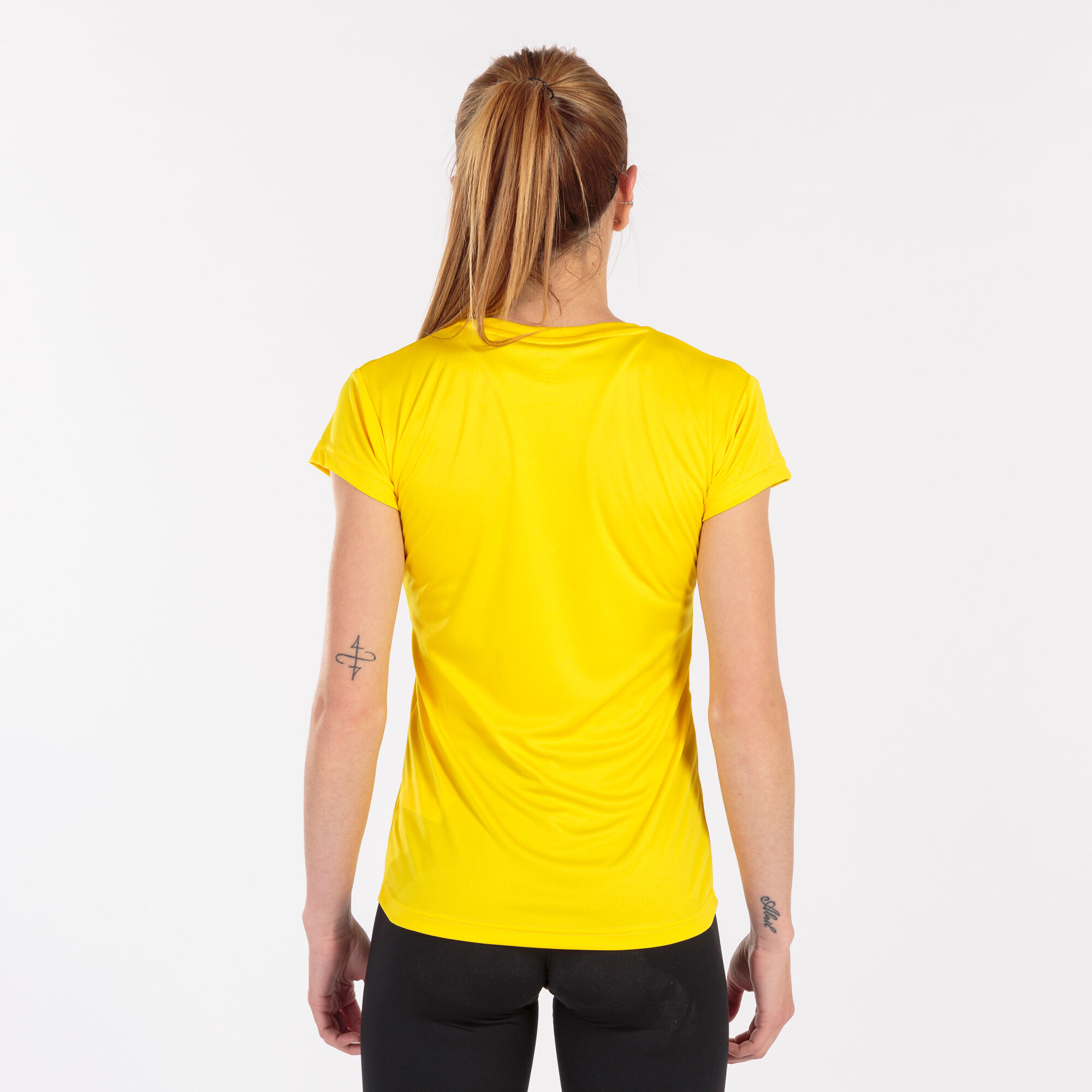 T-shirt manga curta mulher Record II amarelo