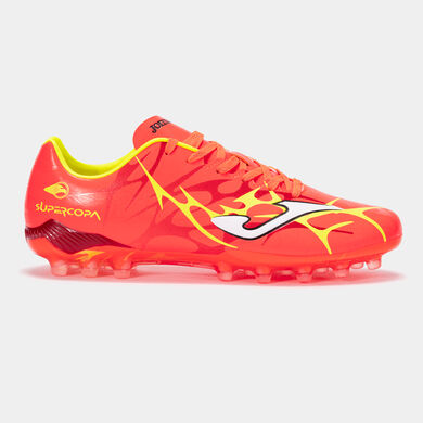 Botas f&uacute;tbol Super Copa 25 c&eacute;sped artificial AG rojo