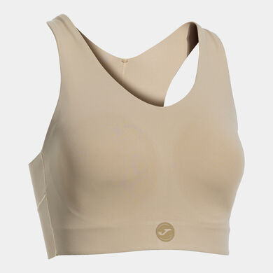 Sujetador deportivo mujer Core beige