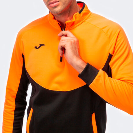 Sudadera hombre Essential naranja negro