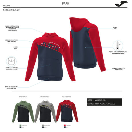 SUDADERA CON CAPUCHA PARK image number null