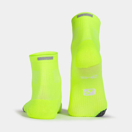 Calcetines unisex Running Night verde flúor gris