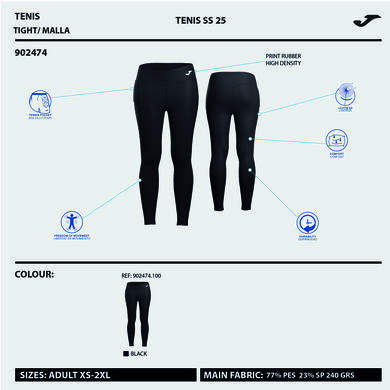 Long tights woman Challenge black