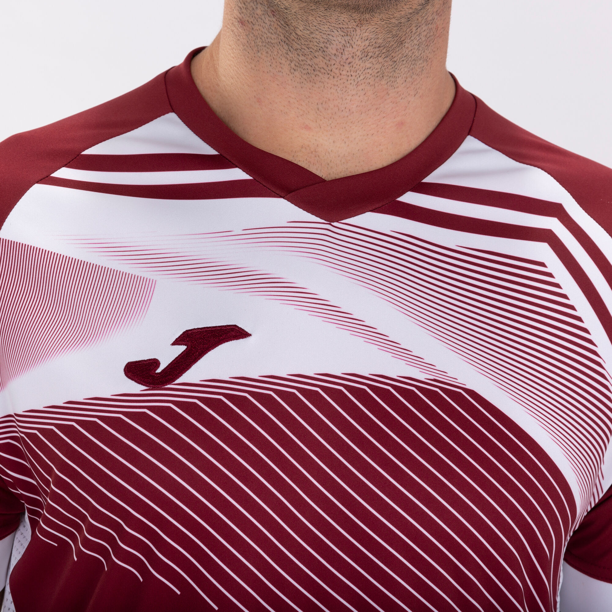 Shirt short sleeve man Supernova II burgundy white