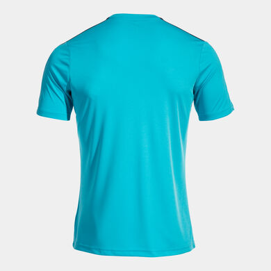 Camiseta manga corta hombre Olimpiada turquesa fl&uacute;or marino
