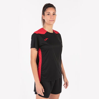 Camiseta manga corta mujer Championship VI negro rojo